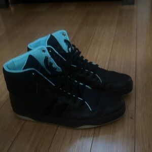 Gucci Black and Teal High-Top Sneakers